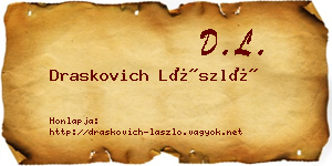 Draskovich László névjegykártya