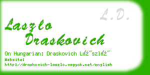 laszlo draskovich business card